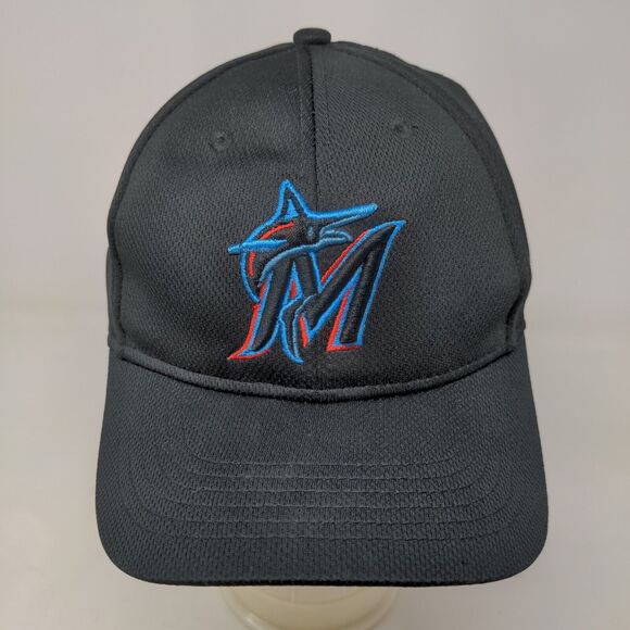 OC Sports Boy's Strapback Hat Black Youth Miami Marlins MLB Baseball - Picture 2 of 7